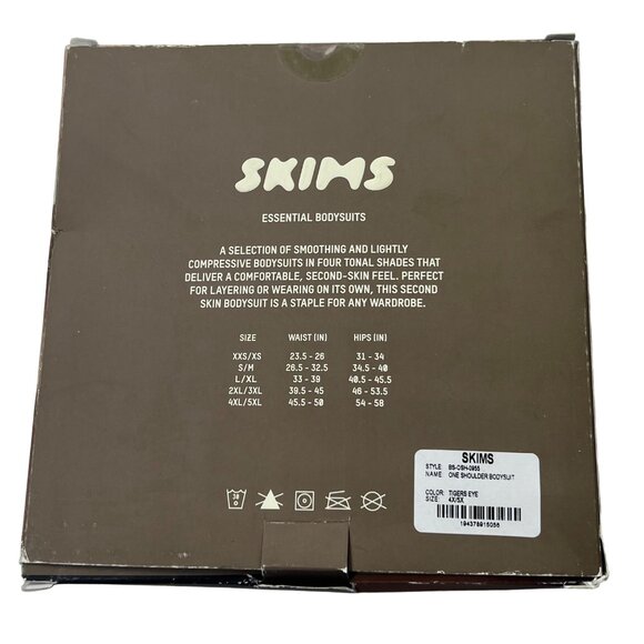 SKIMS Essential One Shoulder Bodysuit Tigers Eye 4X/5X - Picture 9 of 12